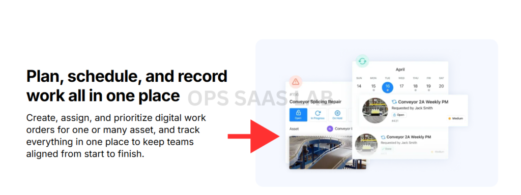 MaintainX work order and maintenance scheduling dashboard interface