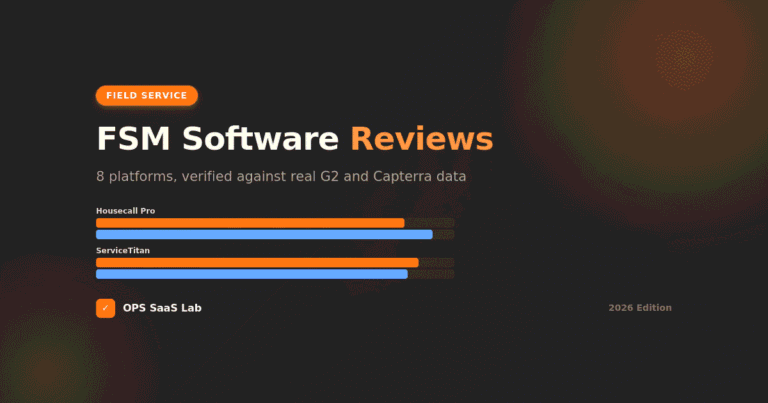 Field service management software reviews — G2 versus Capterra rating comparison across 8 platforms.