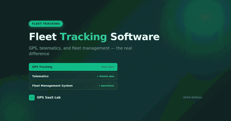 Fleet tracking software — the GPS, telematics, and fleet management system hierarchy explained.